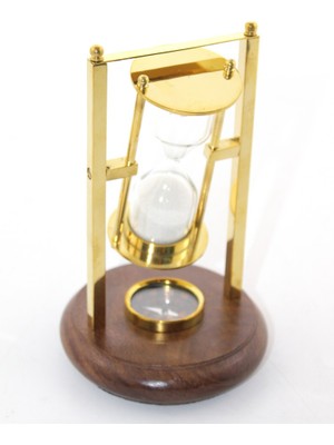 DecoTech Pirinç Pusulalı Kum Saati Model 2 (55476)