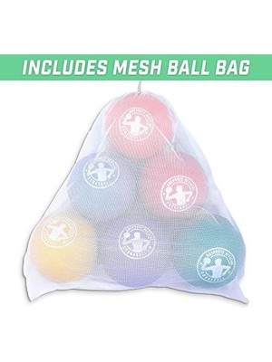 Şişirilebilir Yakan Toplar - 5 Inç Veya 7 Inç Sokmayan Toplar Seçin - 6'lı Set Top Pompası ve Mesh Çanta Içerir