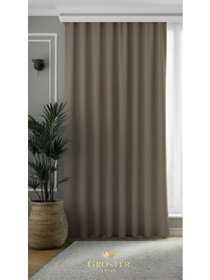 Groster Spor Vizon Blackout, Işık Güneş Geçirmez Karartma Perde Güneşlik, Fon Perde Pilesiz  [enxboy]