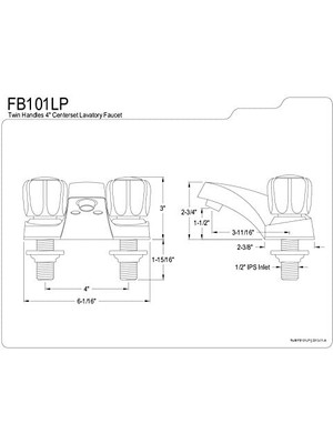 FB101LP 3-3/8-Inç Spout Reach Columbia 4-Inç Musluk Pop-Up, Parlak Krom
