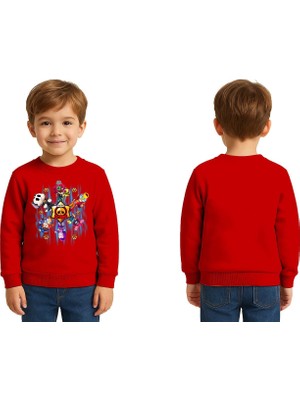 Sedirli Unisex Brawl Stars Baskılı Çocuk Swaetshirt 3 Iplik Şardonlu