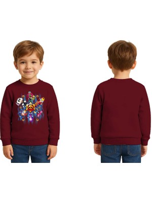 Sedirli Unisex Brawl Stars Baskılı Çocuk Swaetshirt 3 Iplik Şardonlu