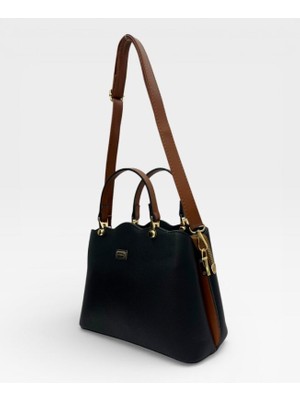 Sanmorris 2 Bölmeli Askılı Şık El ve Omuz Çantası