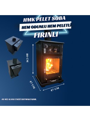 Hmk Fırınlı Pelet Soba (Odunlu kullanım)
