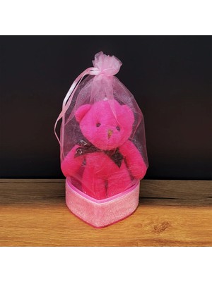 BT Teknik Pembe Hediyelik Kese Içinde Ayıcık