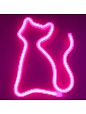 Kedi Neon Tabela / Cat Neon Sign 30 X25 cm