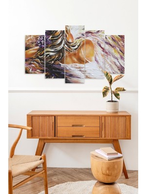 TeknoKapsül Kadın Hüzün 5 Parçalı Mdf Tablo 60 x 100