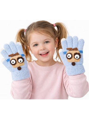 Gigi Giyim Oynar Rakun Yüzlü Unisex Çocuk Eldiven