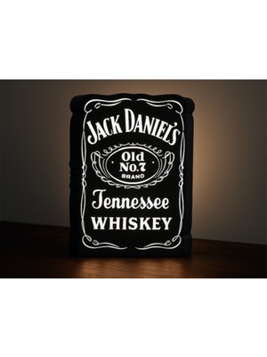 Jack Logo LED Lamba 23 x 17 x 2.7cm 3D Baskı Pla Plastik Adaptör Dahildir