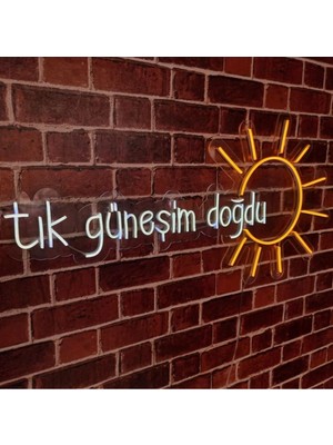 Tık Doğdu Güneşim Neon LED Aydınlatma 60 cm