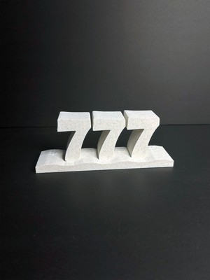 Gragold3 Design Dekoratif 777 Yazılı Modern Dekoratif Obje - (Şans, Bolluk, Pozitif Enerji)