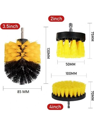 Ttt Nevamel Matkap Ucuna Takılan 3'lü Fırça  Temizlik Seti