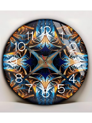 Harikabirev|kırılmaz Cam Duvar Saati  Rengarenk Desenler Tablosu |yvrlkcm