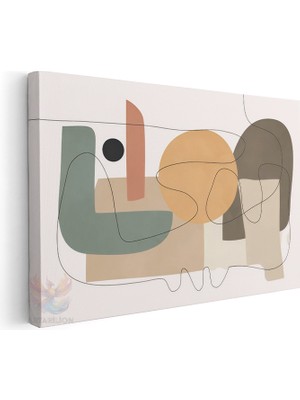 Artarilion Yatay Kanvas Tablo Salon Tablosu Boho 23 Kanvas Duvar Tablosu