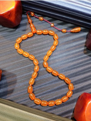 Anemore Collection Ateş Kehribar Tesbih