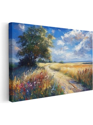 Artarilion Yatay Kanvas Tablo Salon Tablosu Ilkbahar Doga Manzarasi Kanvas Duvar Tablosu