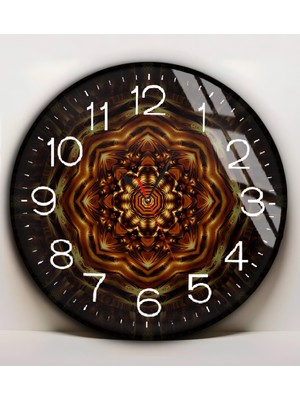 Harikabirev|kırılmaz Cam Duvar Saati  Kırmızı Siyah Soyut Motif Tablosu 2 |yvrlkcm