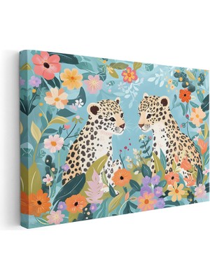 Artarilion Yatay Kanvas Tablo Salon Tablosu Yavru Kaplanlar Kanvas Duvar Tablosu