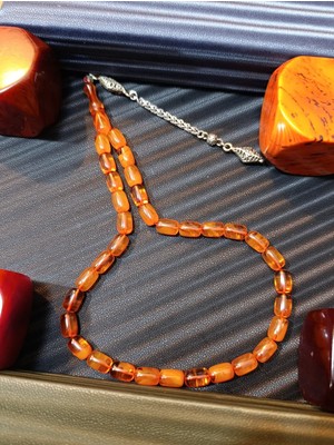 Anemore Collection Atel Kehribar Tesbih Bal Renk
