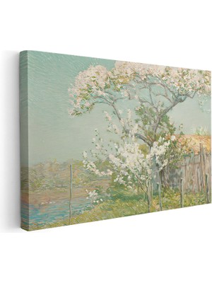 Artarilion Yatay Kanvas Tablo Salon Tablosu Ilkbahar Ciceklenmis Agac Kanvas Duvar Tablosu