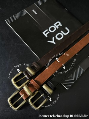 Fiori 3'lü Antik Kaplama Kararmaz Kadın Pantolon Kemeri, Ceket Kemeri, Elbise Kemeri, Gömlek Kemeri