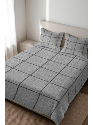 Dolce Mariee Parlak Kadife Kumaş Kapitoneli Çift Kişilik Yatak Örtüsü Seti (3 Parça) CKY0035