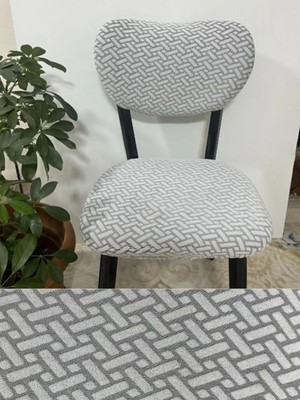 Upmall Bohem Sandalye Kılıfı Yeni Model Sandalye Örtüsü Jakarlı Tuğla Desen 1 Adet