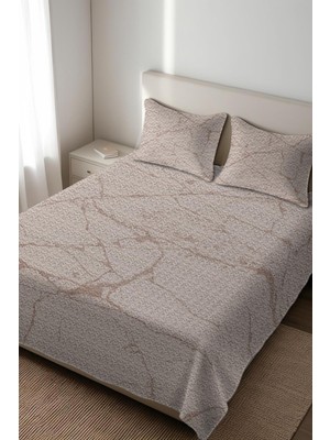 Dolce Mariee Parlak Kadife Kumaş Kapitoneli Çift Kişilik Yatak Örtüsü Seti (3 Parça) CKY0039