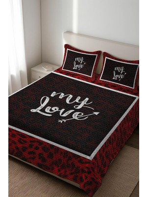 Dolce Mariee Parlak Kadife Kumaş Kapitoneli Çift Kişilik Yatak Örtüsü Seti (3 Parça) CKY0044