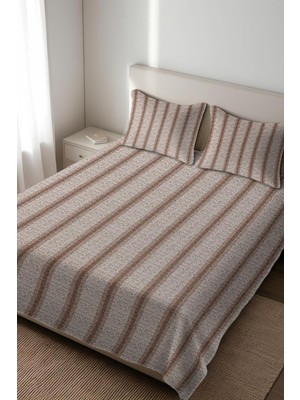 Dolce Mariee Parlak Kadife Kumaş Kapitoneli Çift Kişilik Yatak Örtüsü Seti (3 Parça) CKY0054