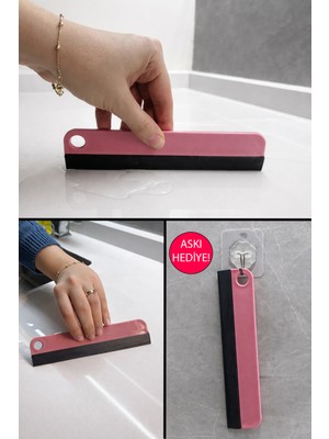 Emofom Mini Mutfak Tezgah Üstü Silecek (Askı Hediyeli) Cam Sileceği Çekpas Çekçek Banyo Sileceği