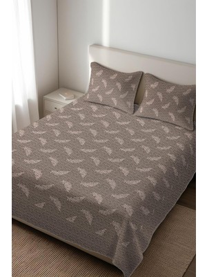 Dolce Mariee Parlak Kadife Kumaş Kapitoneli Çift Kişilik Yatak Örtüsü Seti (3 Parça) CKY0049