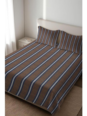 Dolce Mariee Parlak Kadife Kumaş Kapitoneli Çift Kişilik Yatak Örtüsü Seti (3 Parça) CKY0055