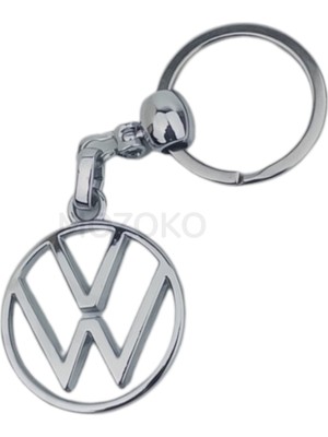 Mozoko Yüksek Kaliteli Volkswagen Yeni Logolu Metal Araç Anahtarlık, Çift Yönlü, Hediyelik Araba Anahtarlık