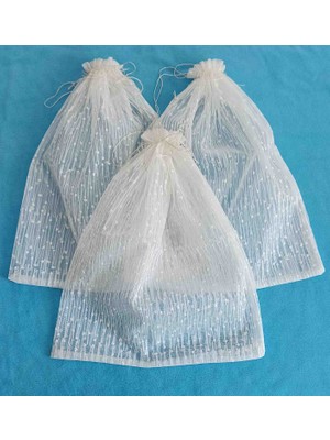 Fnt Desenli Tül Kese 22*29 cm Ebatında 6 Adettir Hediyelik Bohçalık Çeyizlik