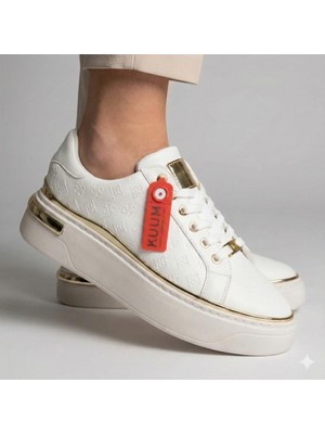 Kuum London Sneakers Beyaz Kadın Ayakkabı Şık Estetik Premium Ürün