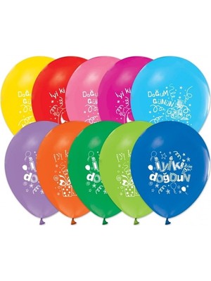 Go İthalat Doğum Günü Iyiki Doğdun Balon 12inc 100 Parça (784)