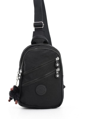 Sanmorris Unisex Krinkıl Kumaş Suya Dayanıklı Çok Bölmeli Omuz ve Body Bag Çanta