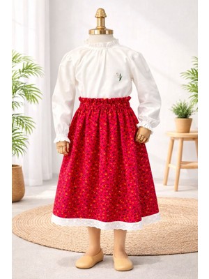 Uhde Store Çocuk Uzun Tesettür Etek Pazen Etek Namaz Eteği