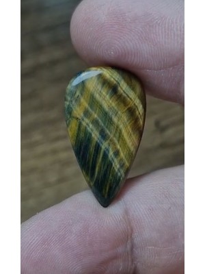 Aries 13.30CT 28X16.1MM Pear Natural Bi Color Tiger Eye