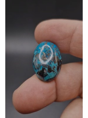 Aries 22.90CT 25.5X17.4MM Natural Oval Chrysocolla