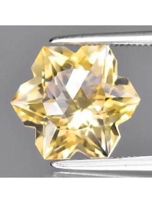 Aries 3.66CT 10X10MM Vvs Snowflake Natural Yellow Citrine - Regal, Brazil Gem
