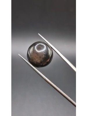 Aries 12.35CT 15.8X16MM  Natural  Round Bakır Yansımalı Obsidyen