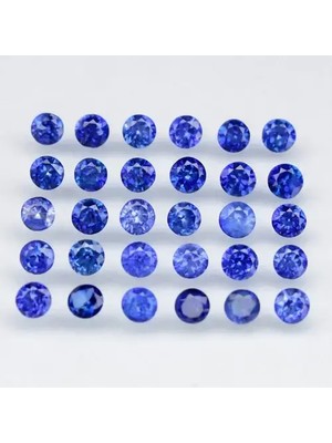 Aries 2.38CT 30PCS Lot Round Brilliant Blue Sapphire - Ceylon Gems