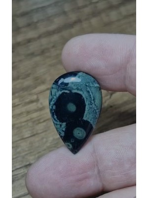 Aries 19.15CT 29.3X18.6MM Natural Pear Kambaba Jasper