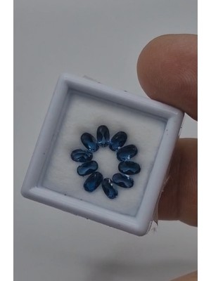 Aries 3.17CT 5X3MM 10 Pcs Oval Natural London Blue Topaz