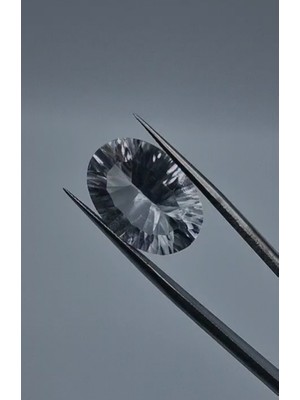 Aries 11.20CT 17.9X12.6MM Oval Concave  Natural Crystal Quartz