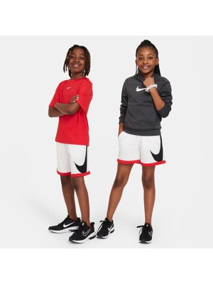 Nike Dri Fıt Multi Swoosh Çoçuk Beyaz Şort