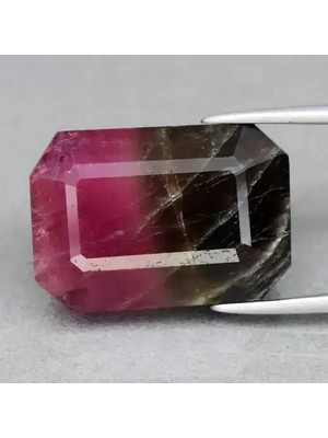 Aries 9.66CT 15.7X11MM Octagon Unheated Watermelon Tourmaline Gemstone, Africa
