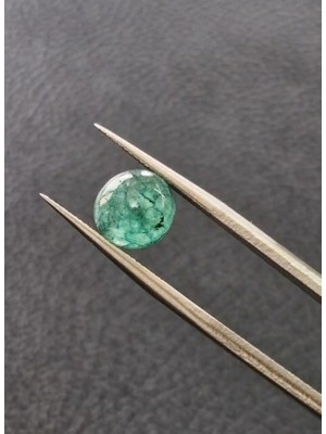 Aries 5.16CT 9.2x7.2mm Round Natural Emerald Drilled Beads